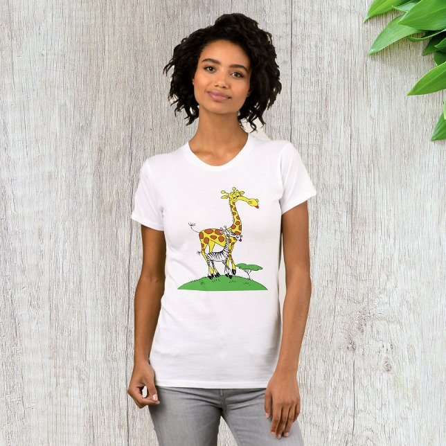 Giraffe Et T-shirt Femme Zèbre (Créateur téléchargé)