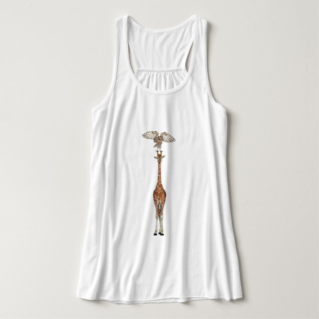 GIRAFFE & EULE TANK TOP (Design Vorderseite)