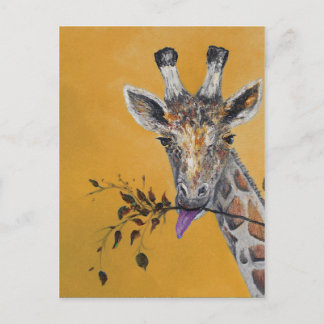 Giraffe Face Painting Postkarte