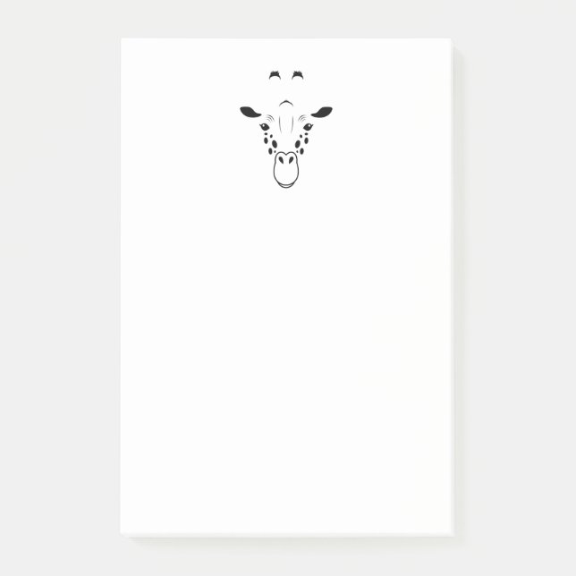 Giraffe Face Silhouette Post-it Klebezettel (Vorderseite)