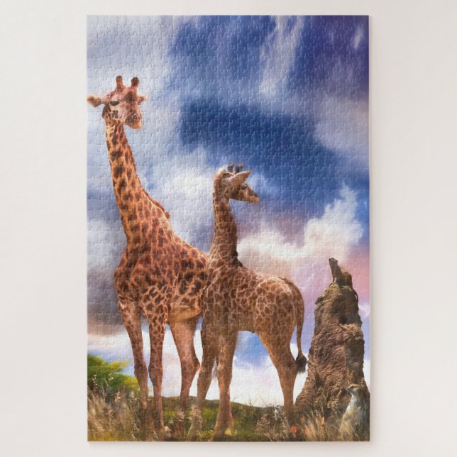 Giraffe Familie MOMMY WAR ICH JEMALS SO KLEIN? (Vertikal)