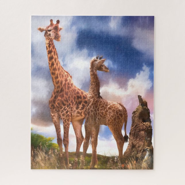 Giraffe Familie MOMMY WAR ICH JEMALS SO KLEIN? (Vertikal)