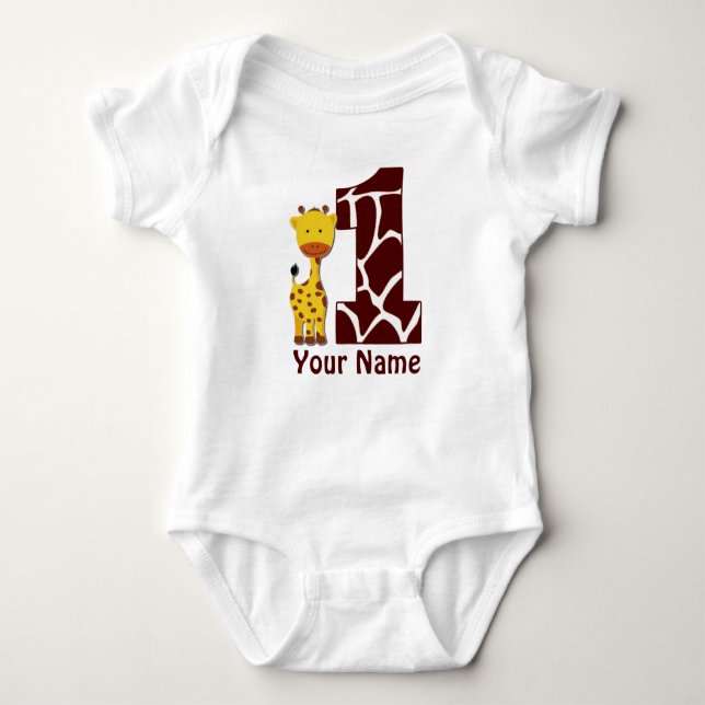 Giraffe First BIrthday Shirt (Vorderseite)