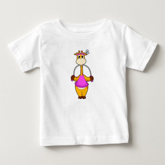 Giraffe Fitness Rope Baby T-shirt (Vorderseite)