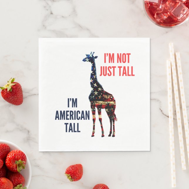 Giraffe Flag Amerika Serviette (Beispiel)