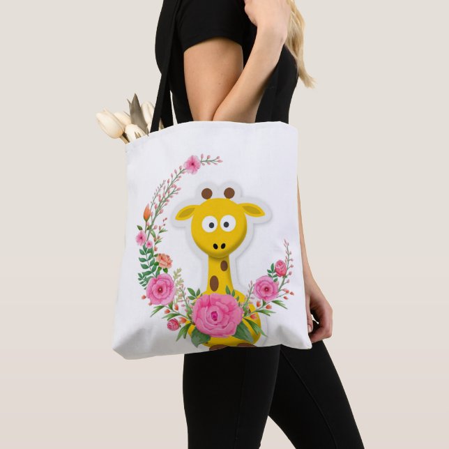 Giraffe floral Tote Bag Tasche (Von Nahem)
