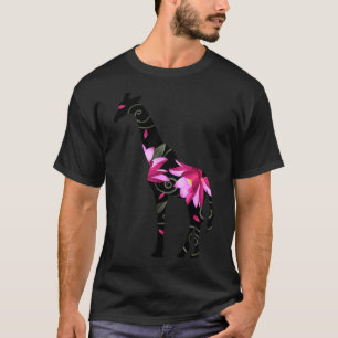 Giraffe Frau mit Blume Essenzieller T - Shirt