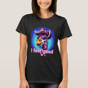 Giraffe fühlt sich gut lustig T - Shirt