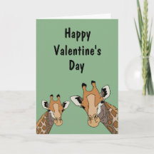 Giraffe Funny Green Valentinstag