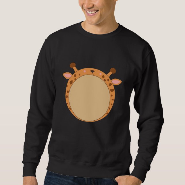 Giraffe Funny Zoo Animals Runde Giraffen Sweatshirt (Vorderseite)