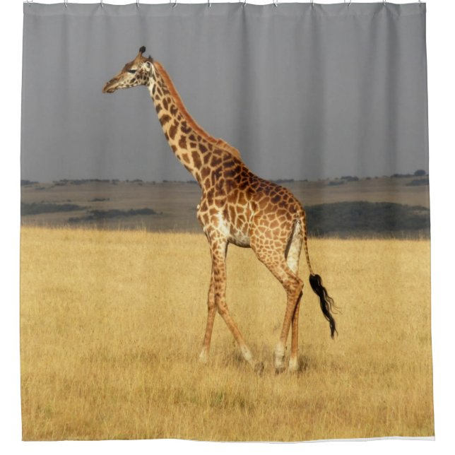 Giraffe für Afrikanische Tiere Duschvorhang (Vorderseite)