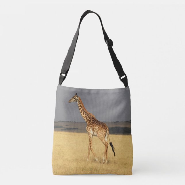 Giraffe für Afrikanische Tiere Tragetaschen Mit Langen Trägern (Rückseite)
