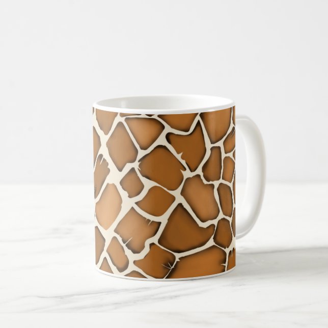 Giraffe Fur Gemustert Print Kaffeetasse (VorderseiteRechts)