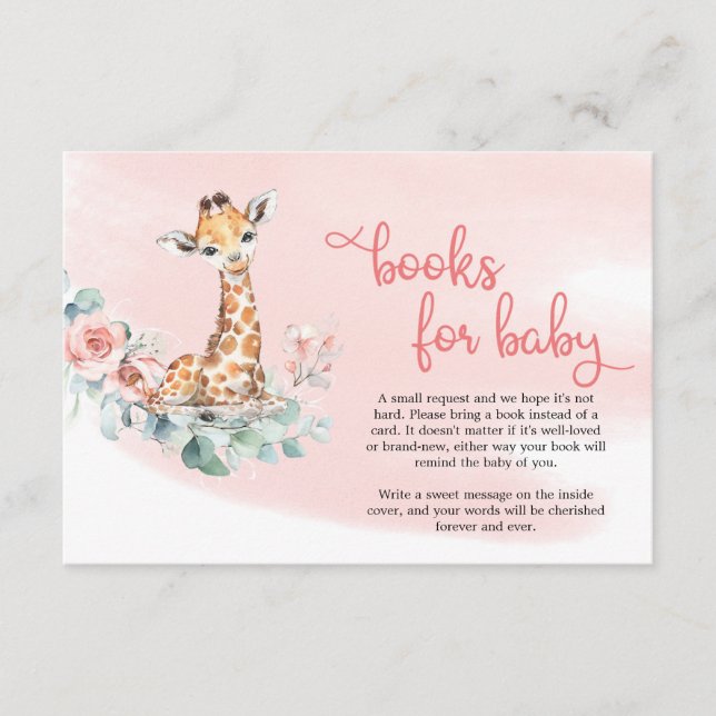 Giraffe für Kleinkinder, Blume für Eukalyptus Begleitkarte (Vorderseite)