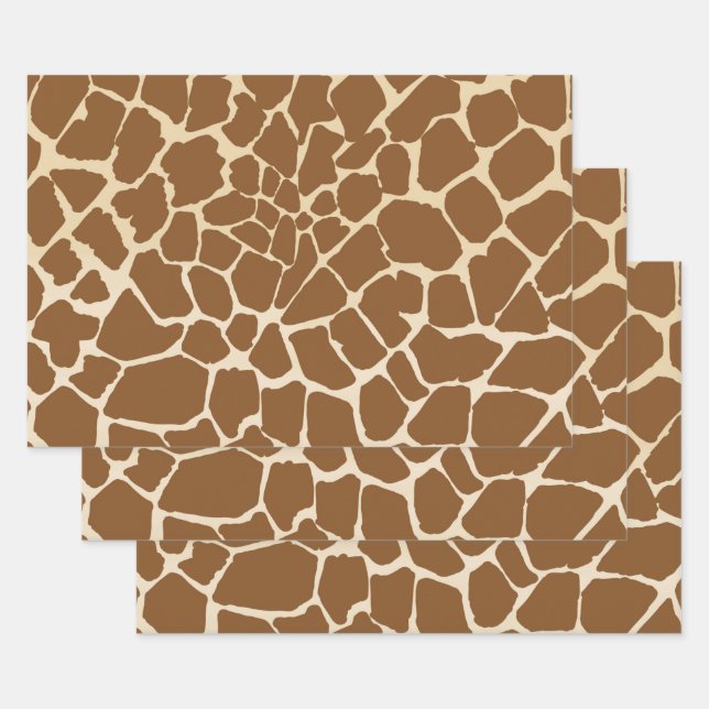 Giraffe Fur Muster Print Geschenkpapier Set (Set)