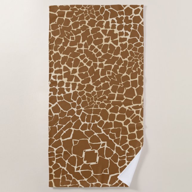 Giraffe Fur Muster Print Strandtuch (Vorderseite)