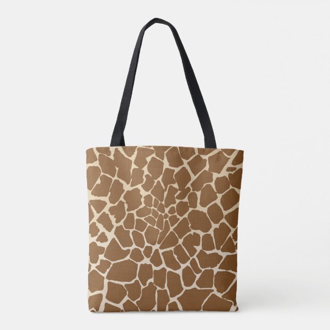 Giraffe Fur Muster Print Tasche (Rückseite)