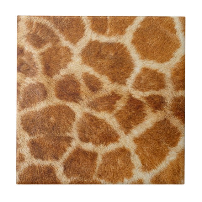 Giraffe Fur Print Fliese (Vorderseite)