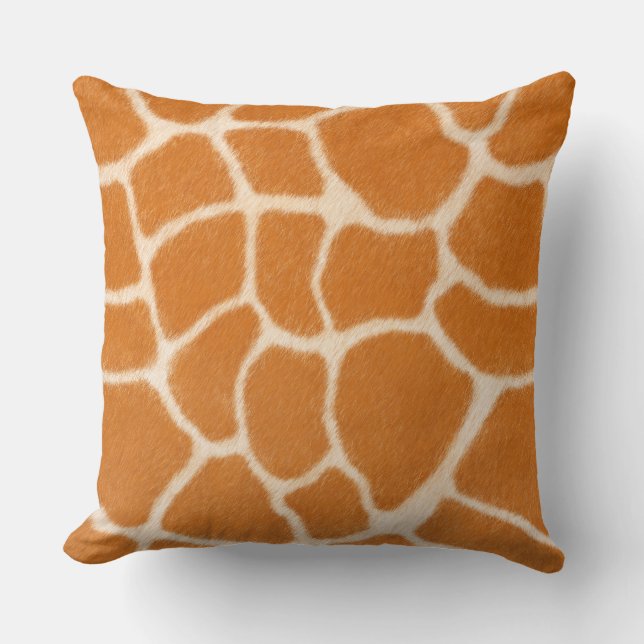 Giraffe Fur Realistisch Gepunktetes Wildtier Groß Kissen (Vorderseite)