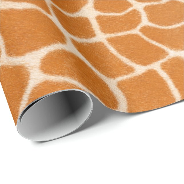 Giraffe Fur Realsistische Gepunktete Wildtierwerbu Geschenkpapier (Rolleneckpunkt)