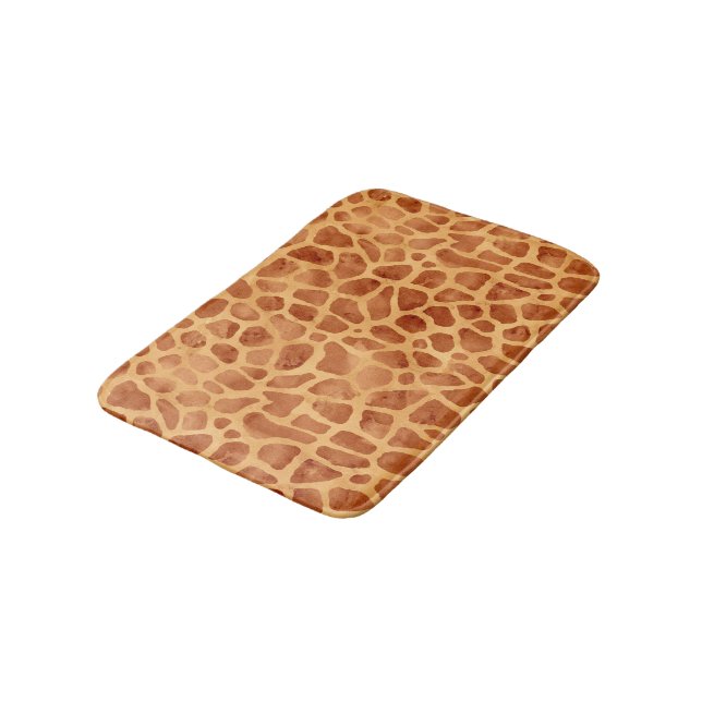 Giraffe für Wasserfarben Print Badematte (Schrägansicht)