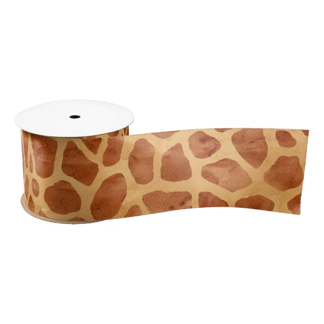 Giraffe für Wasserfarben Print Satinband (Spule)