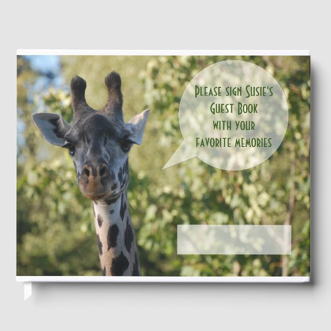 Giraffe Gästebuch (Vorderseite)