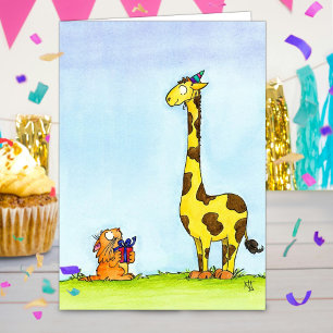 GIRAFFE GEBURTSTAGS-Grußkarte von Nicole Janes Karte