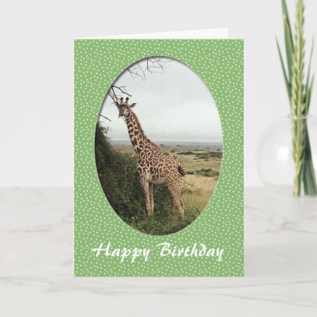 Giraffe Geburtstagskarte Karte (Vorderseite)