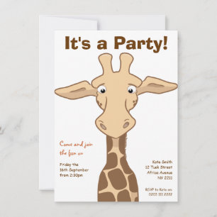 Giraffe Geburtstagsparty Einladung