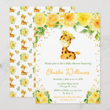 Giraffe Gender Neutral Baby Shower