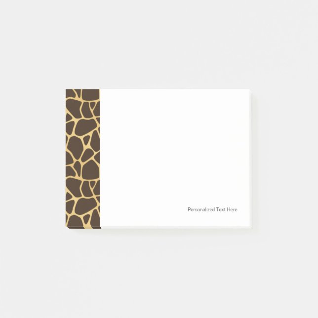 Giraffe Gepunkteter Hintergrund Post-it Klebezettel (Vorderseite)