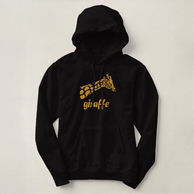 Giraffe gestickte Jacke Bestickter Hoodie (Design vorne)
