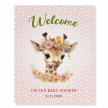 Giraffe Girl Babydusche Sprinkle Pink Dot Willkomm