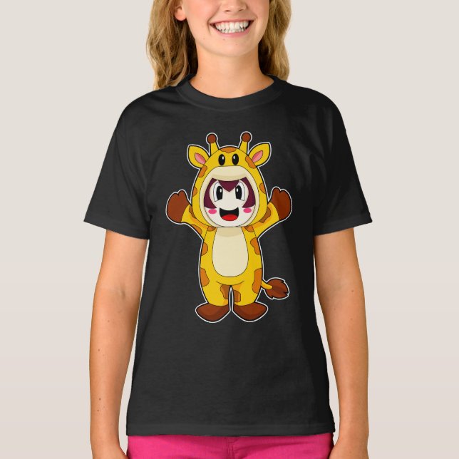 Giraffe Girl Costume T-Shirt (Vorderseite)