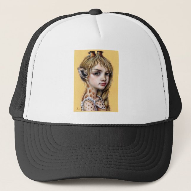 Giraffe Girl Truckerkappe (Vorderseite)