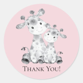 Giraffe Girls Babydusche Danke, dass du Sticker be
