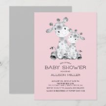 Giraffe Girls Babydusche Einladung