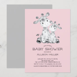 Giraffe Girls Babydusche Einladung