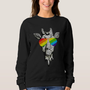 Giraffe Glasses Sonnenbrille Lesbian Outfit Trans Sweatshirt