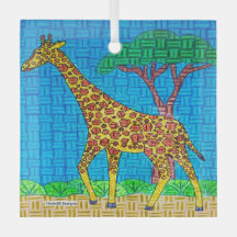 Giraffe - Glasverzierung