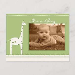 Giraffe Green C'est un garçon/fille faire-part