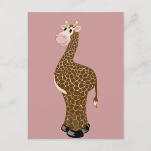Giraffe Grin Postkarte