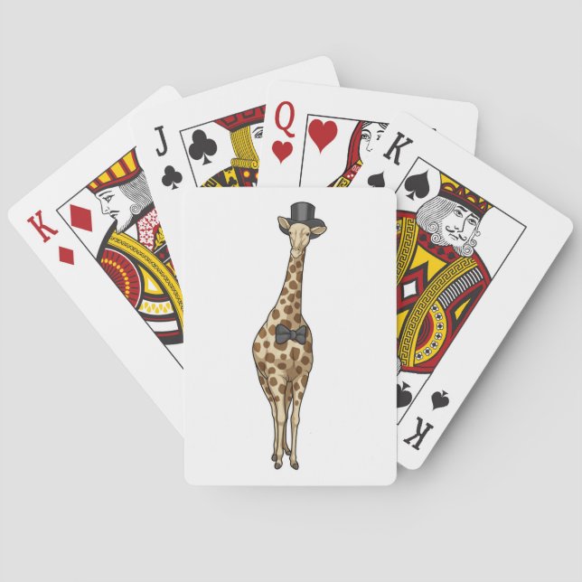 Giraffe Groom Ribbon Wedding Spielkarten (Rückseite)