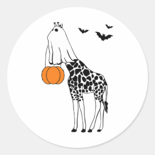 Giraffe Halloween Funny Halloween Outfit Kostüme Runder Aufkleber