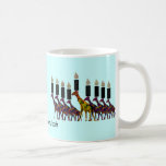 Giraffe Hannukah Menorah Kaffeetasse<br><div class="desc">Grafische Illustration eines Giraffe Hannukah menorah.</div>
