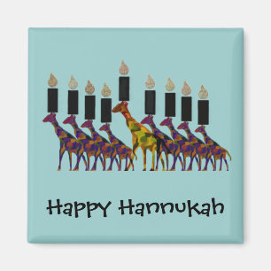 Giraffe Hannukah Menorah Magnete Magnet