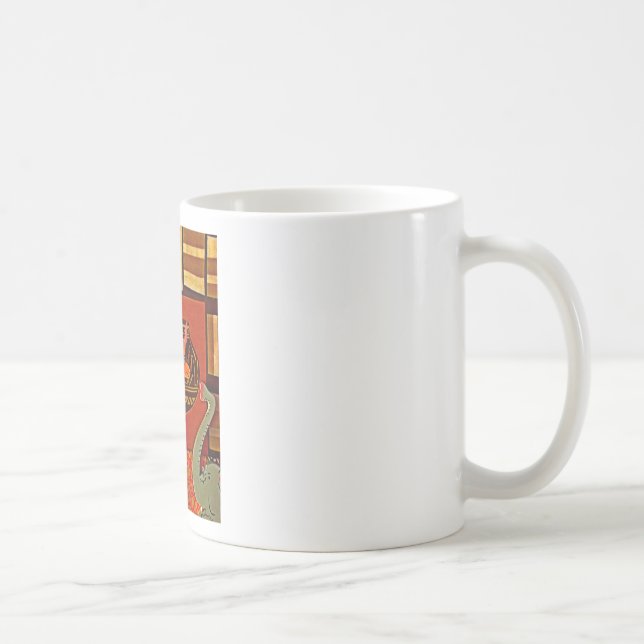 Giraffe Hat Art Print Kaffeetasse (Rechts)