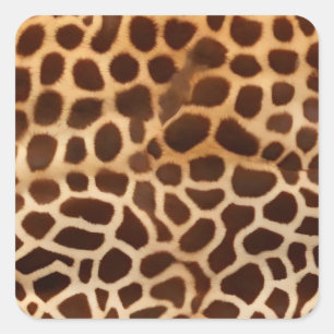 Giraffe Hautstruktur Quadratischer Aufkleber