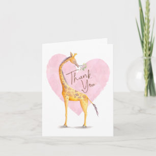 Giraffe Heart Carte de remerciements